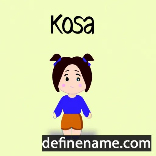 cartoon of the name Kosana