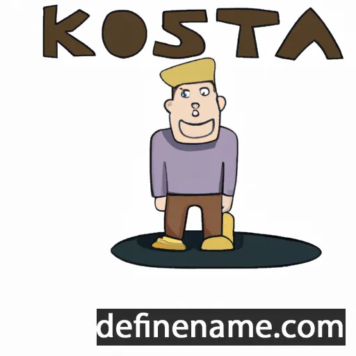 cartoon of the name Kostja