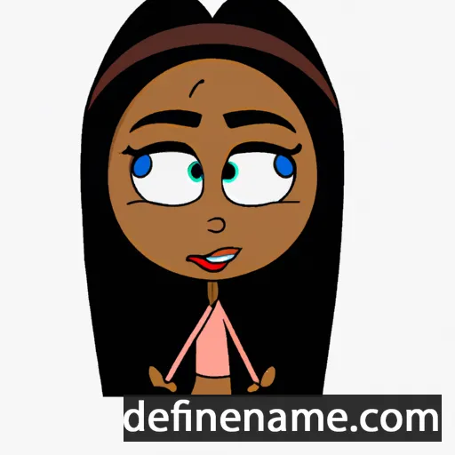 cartoon of the name Kourtnei