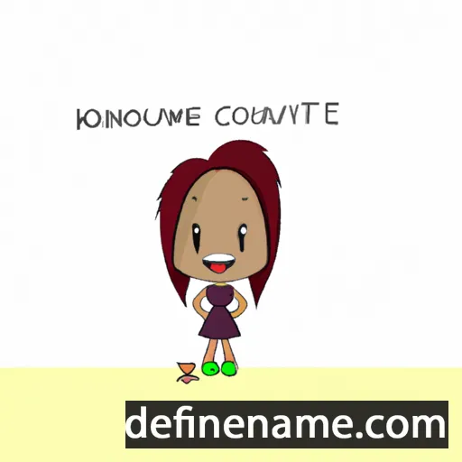 cartoon of the name Kourtnie