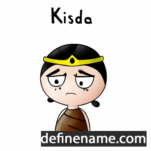 cartoon of the name Kridsada