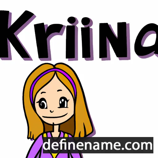 cartoon of the name Krina