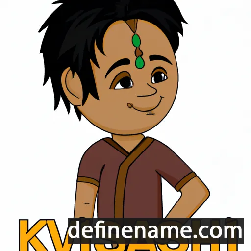 cartoon of the name Krishav