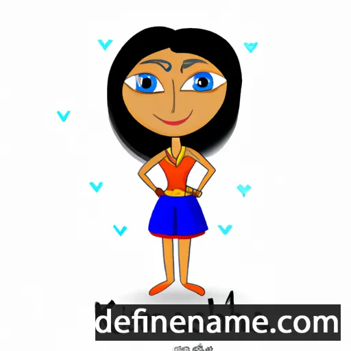 cartoon of the name Krishma