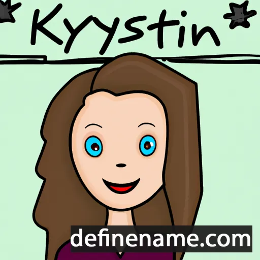 cartoon of the name Krislynn