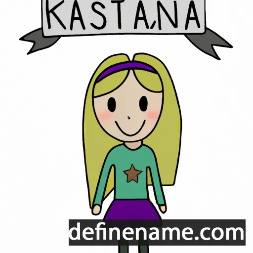 cartoon of the name Kristana