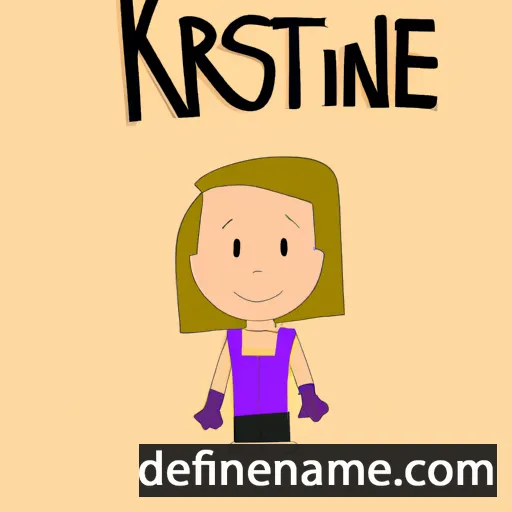 cartoon of the name Kristene