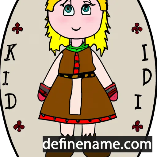 cartoon of the name Kristfríður