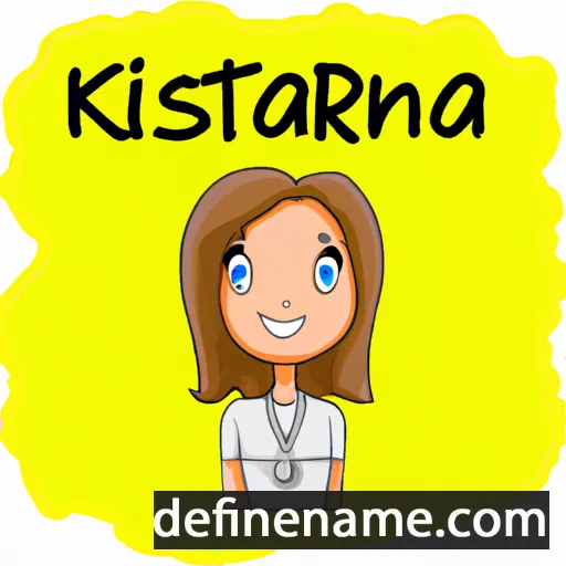 cartoon of the name Kristiana