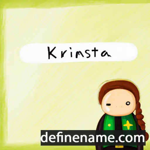 cartoon of the name Kristianna