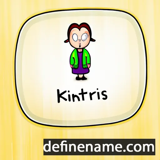 cartoon of the name Kristinas