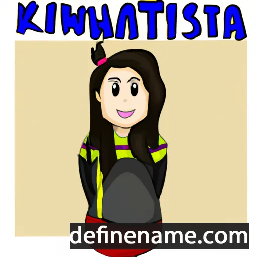 cartoon of the name Kristinawati