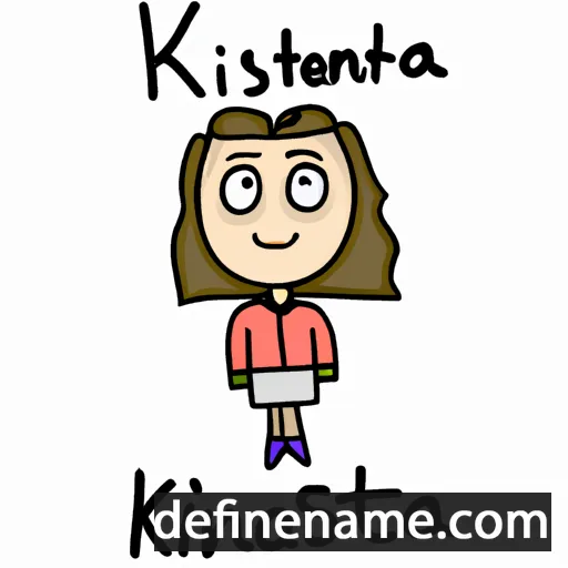 cartoon of the name Kristinia