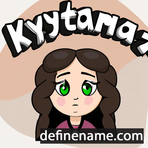 cartoon of the name Kristiyana