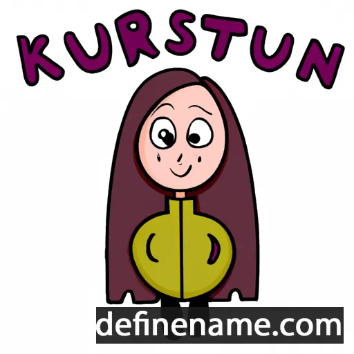 cartoon of the name Kristrún