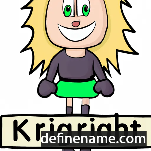 cartoon of the name Kristveig