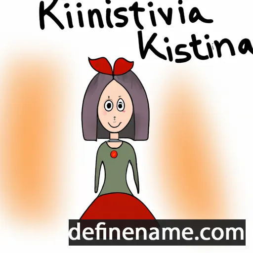 cartoon of the name Kristvina