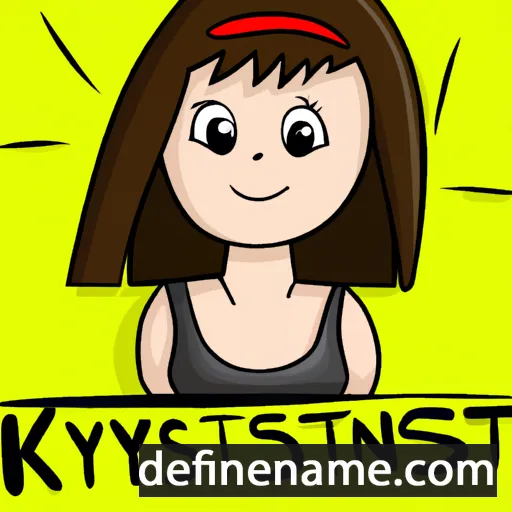 cartoon of the name Kristyne