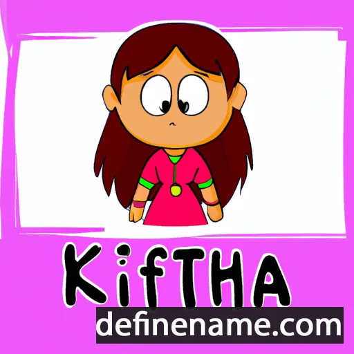 cartoon of the name Krithika