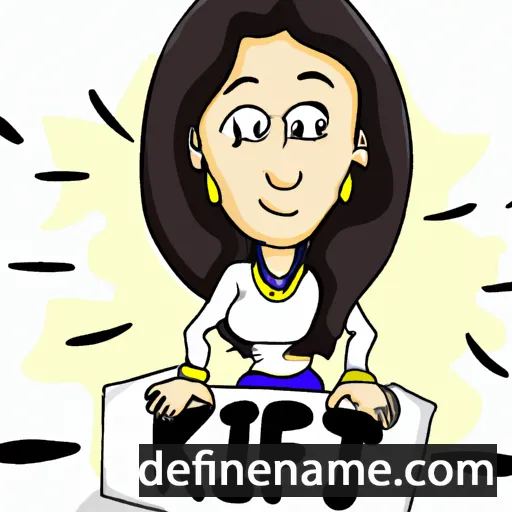 cartoon of the name Kriti