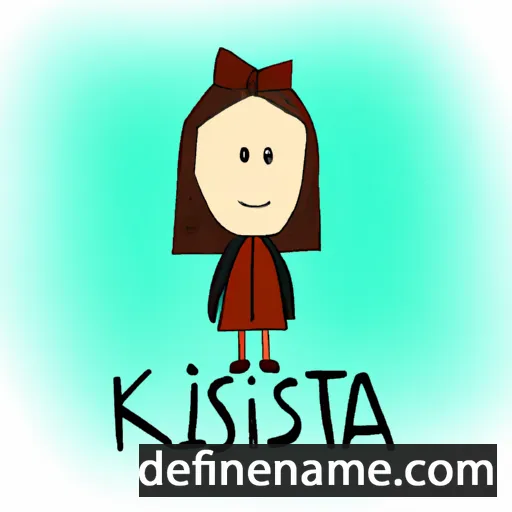 cartoon of the name Krstinja