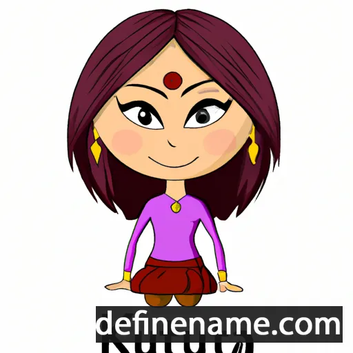 cartoon of the name Krutika