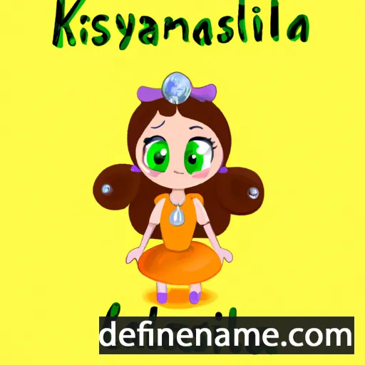 cartoon of the name Krystalina