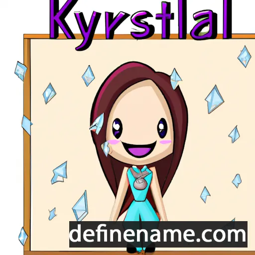 cartoon of the name Krystall