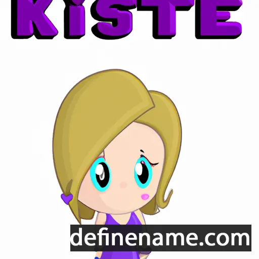 cartoon of the name Krystie