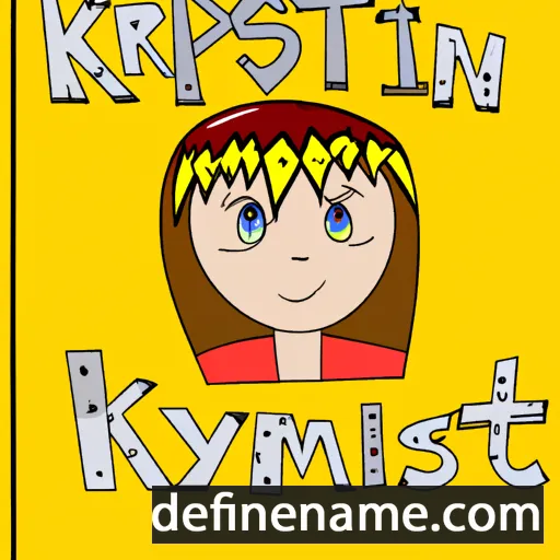 cartoon of the name Krystin