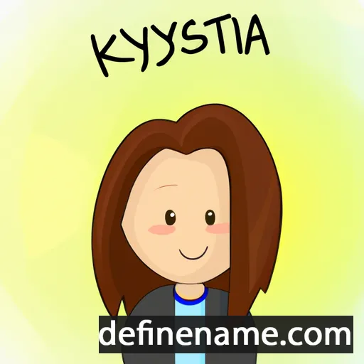 cartoon of the name Krystyjana