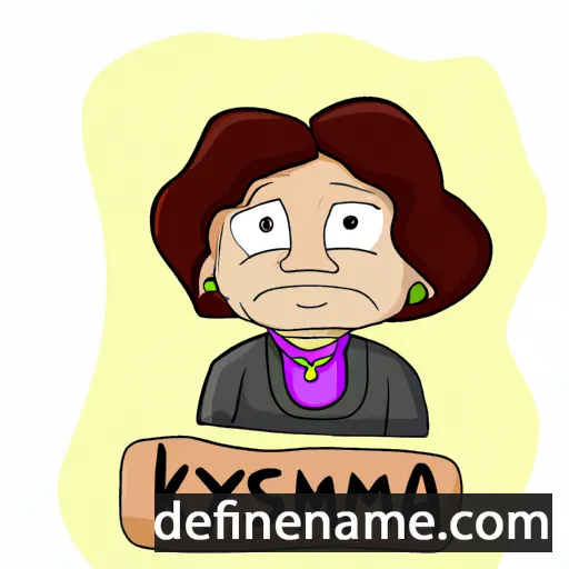 cartoon of the name Ksymena