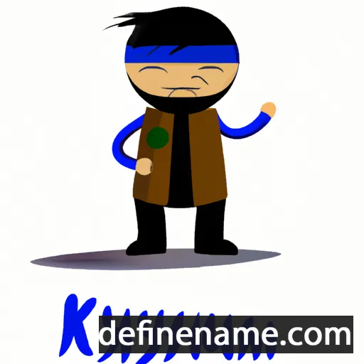 cartoon of the name Kuanysh