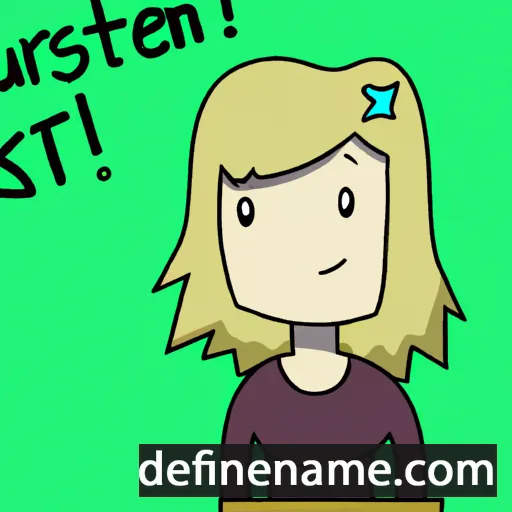 cartoon of the name Kursten