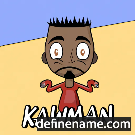 cartoon of the name Kwamain