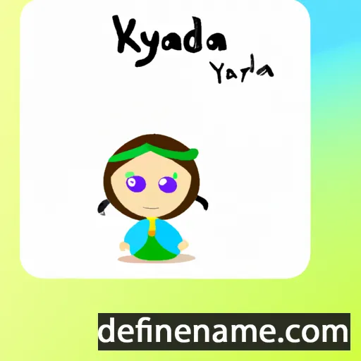 cartoon of the name Kydaana