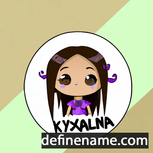 cartoon of the name Kyliana