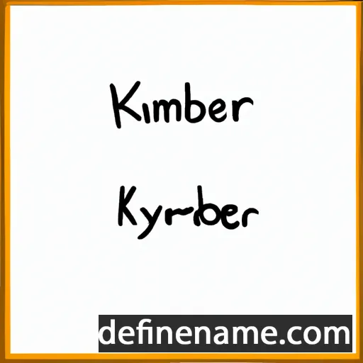 cartoon of the name Kymber