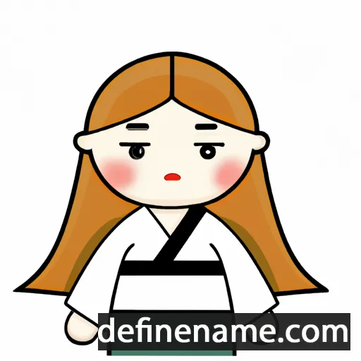 cartoon of the name Kyoung-ja