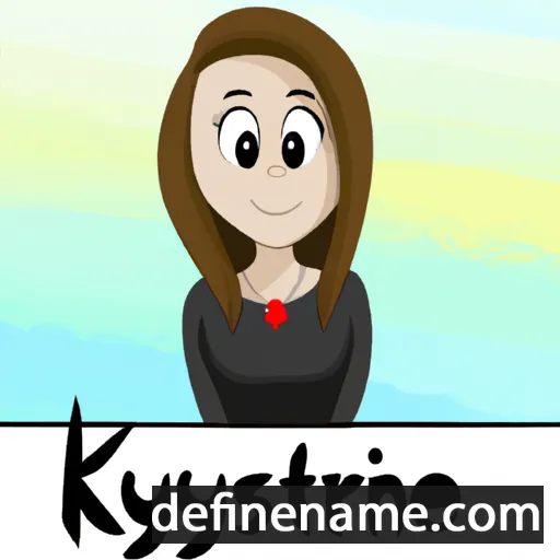 cartoon of the name Kyrstine