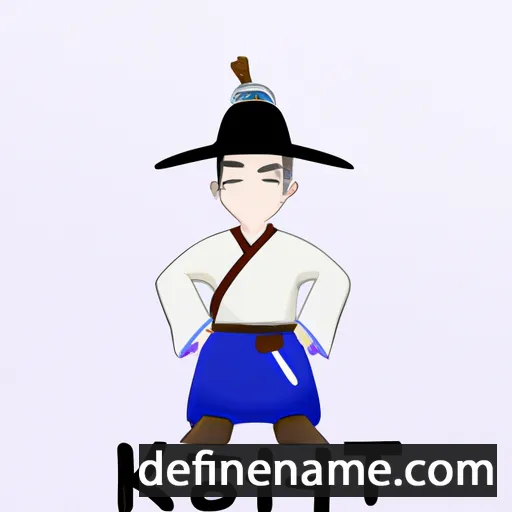 cartoon of the name Kyung-tae