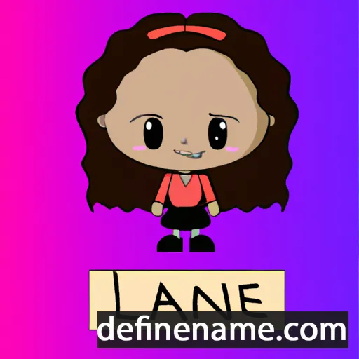 cartoon of the name Lanae