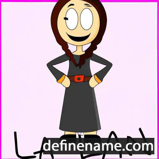 cartoon of the name Lanah