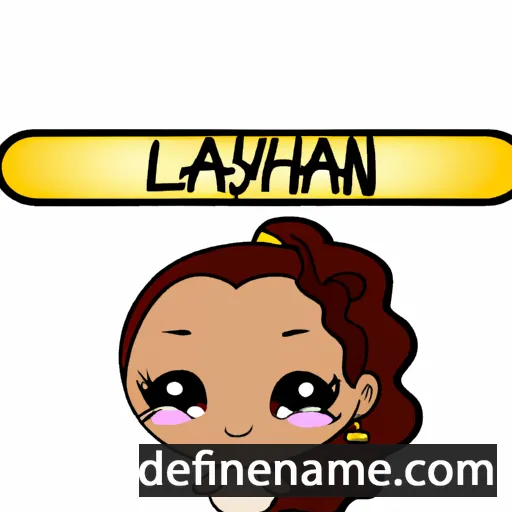 cartoon of the name Lanayah