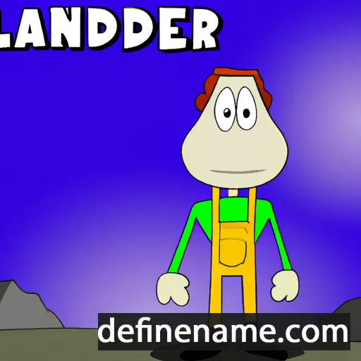 cartoon of the name Lander