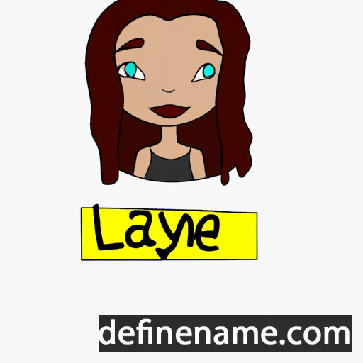 cartoon of the name Laneya