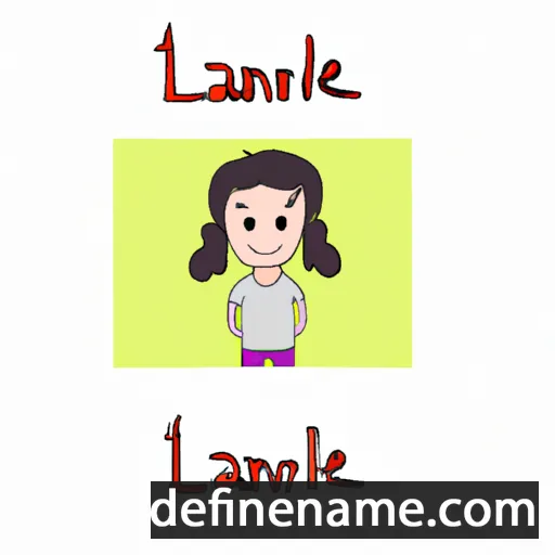 cartoon of the name Lannie