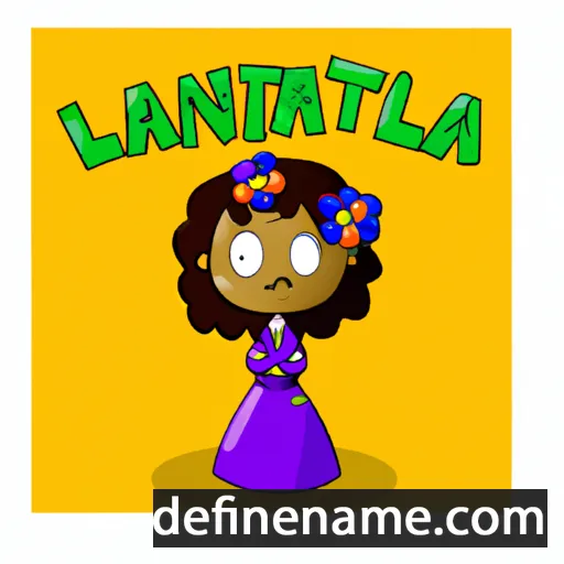 cartoon of the name Lantana