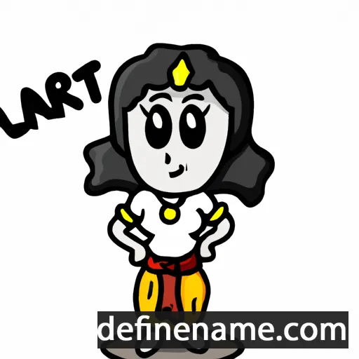 cartoon of the name Larasati