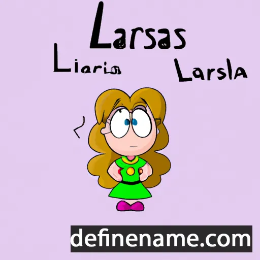 cartoon of the name Larrisa